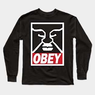 OBEY STICKERFACE (BLACK) Long Sleeve T-Shirt